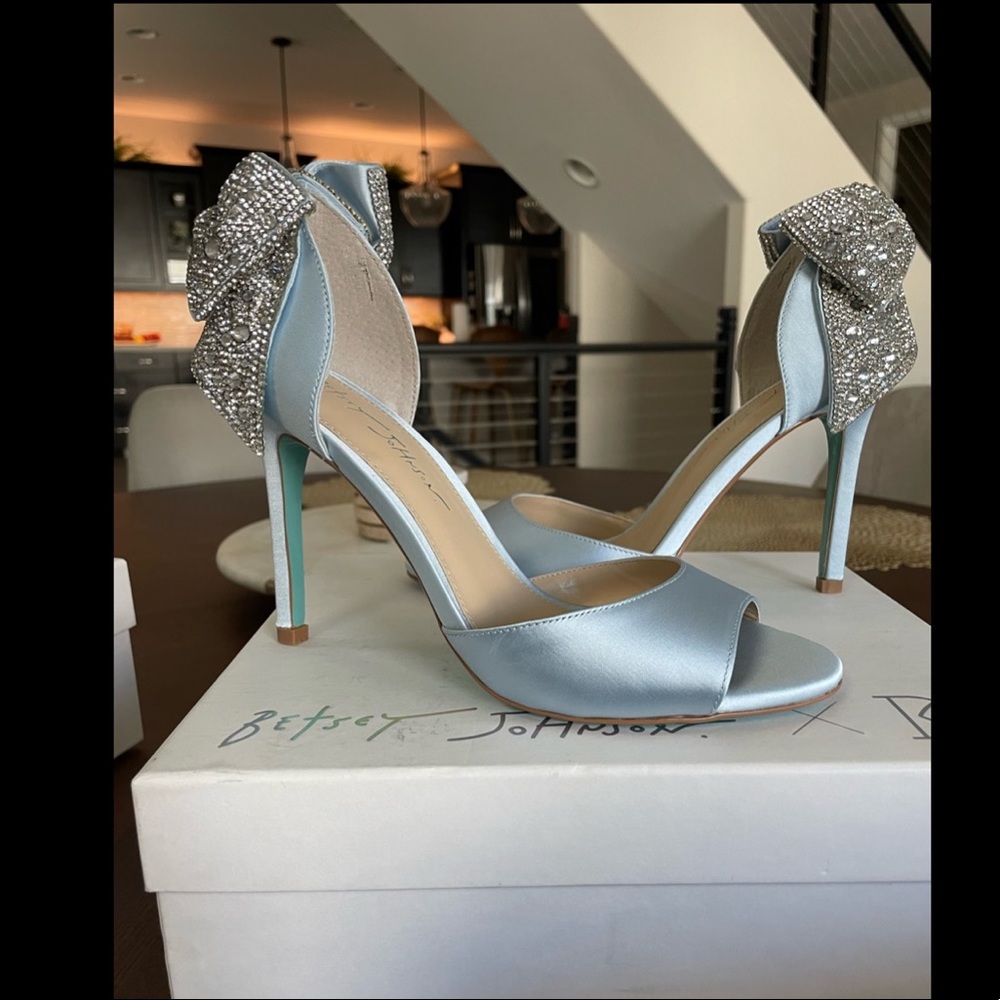 BetseyJohnson for David’s bridal shoes.